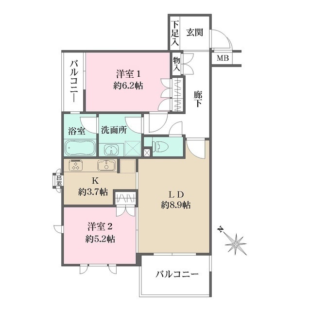 藤和シティホームズ代々木の間取図