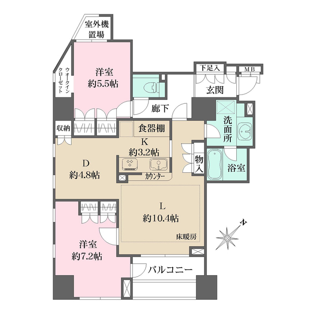 パークハウス本駒込の間取図