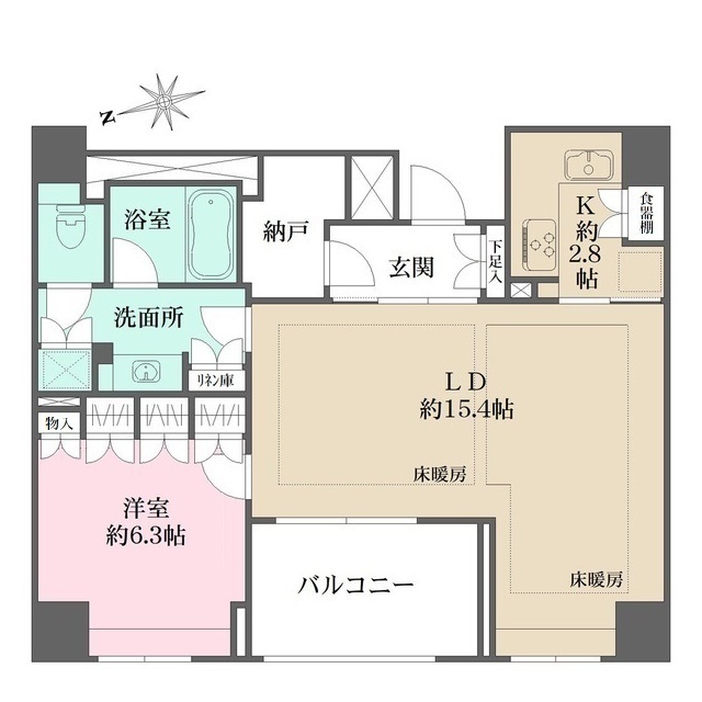 パークハウス三番町の間取図
