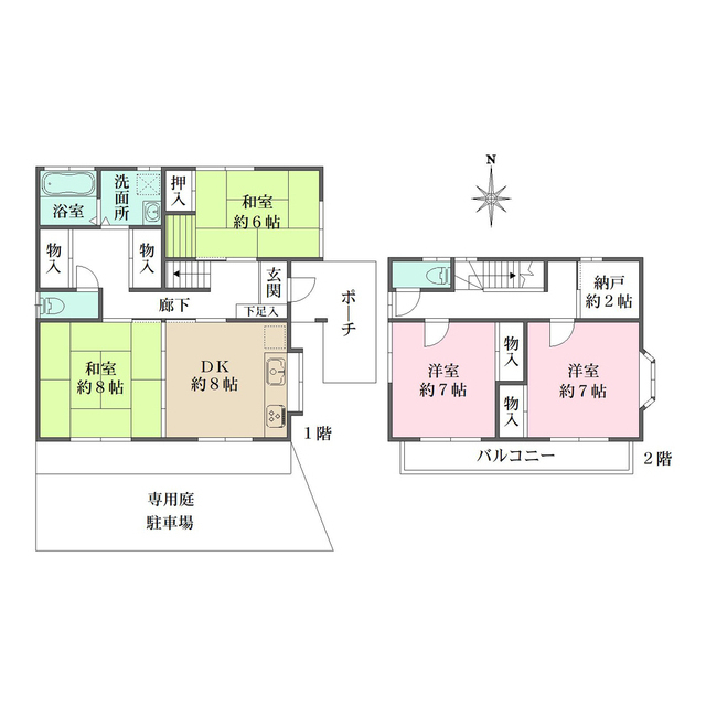 練馬区南大泉1丁目戸建の間取図