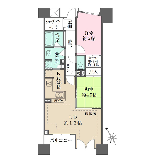 ＢＥＬＩＳＴＡ常盤台の間取図