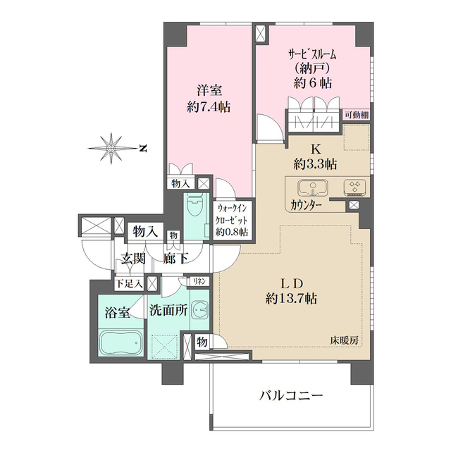 ＢＥＬＩＳＴＡ四谷大京町の間取図