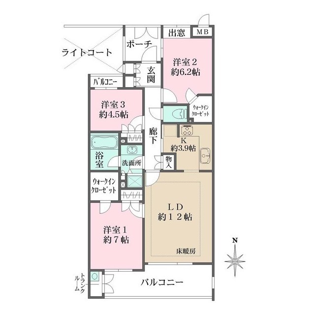 びゅうパルク中野上ノ原の間取図