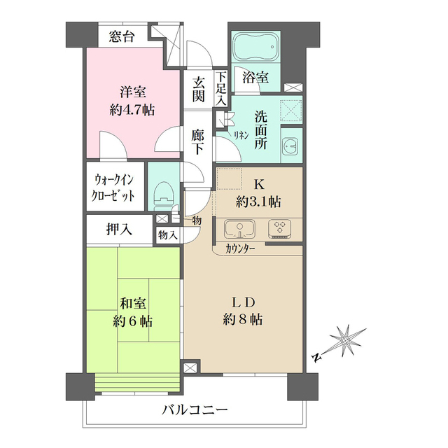 調布パークハウスの間取図