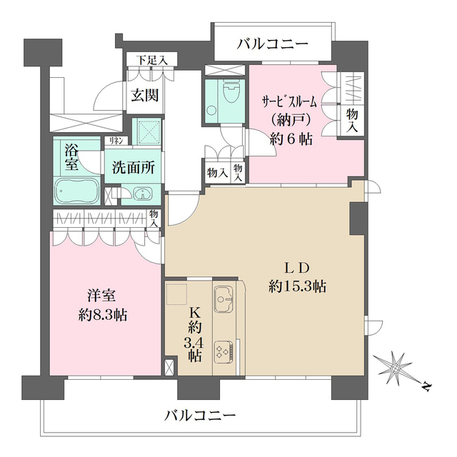 番町レジデンスの間取図