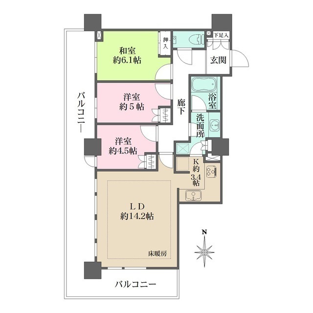 パークハウスワンズタワーの間取図