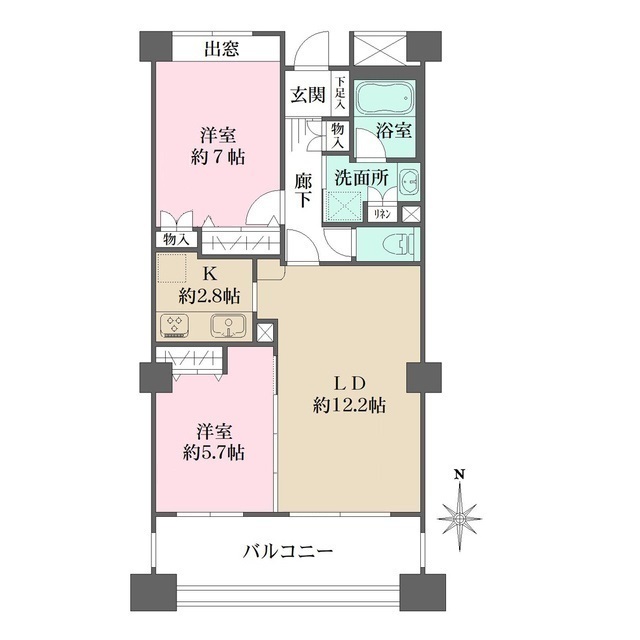 アボリアスコート笹塚ウエストの間取図