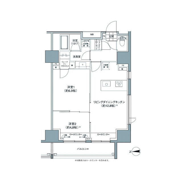 パークハビオ東中野の間取図
