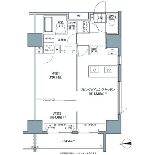 パークハビオ東中野の間取図
