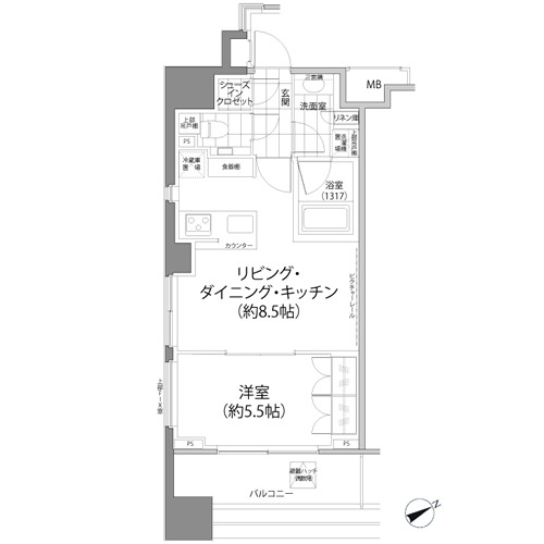 パークハビオ西新宿の間取図