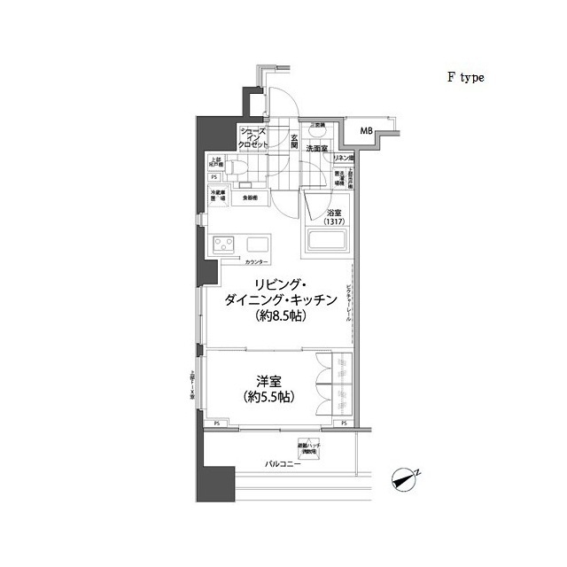 パークハビオ西新宿の間取図