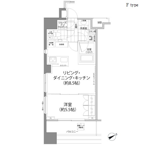 パークハビオ西新宿の間取図