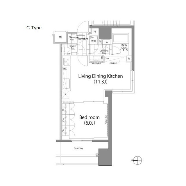 パークハビオ平河町の間取図