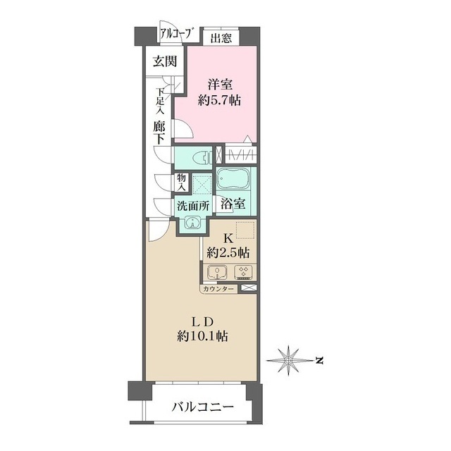 アボリアスコート笹塚イーストの間取図