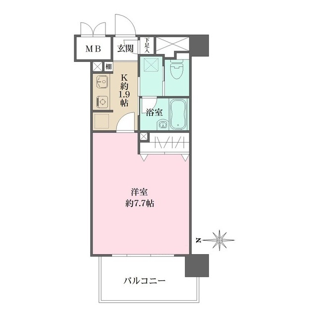 アボリアスコート笹塚イーストの間取図