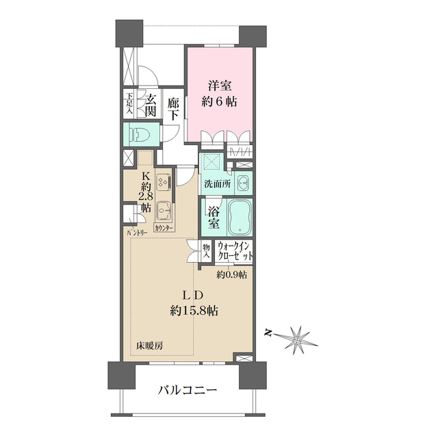 ザ・パークハウス所沢日吉町の間取図