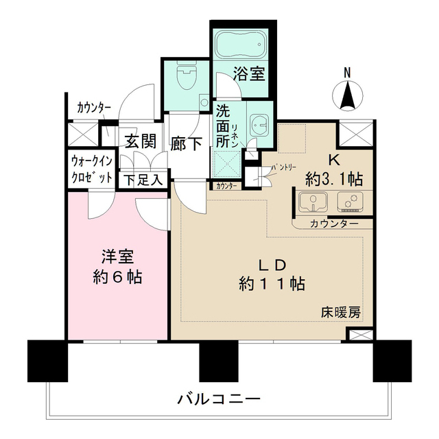 リビオタワー板橋の間取図