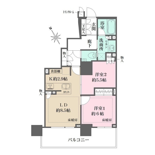 ザ・パークハウス浦和タワーの間取図
