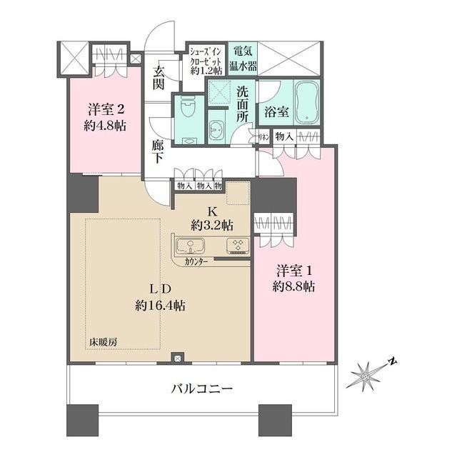 ザ・パークハウス西新宿タワー６０の間取図