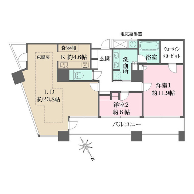 ザ・パークハウス西新宿タワー６０の間取図
