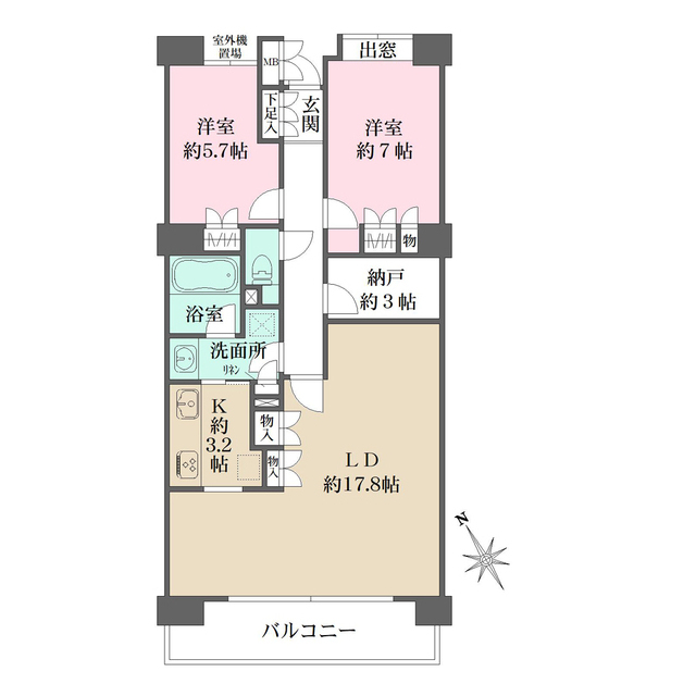 シスナブ池袋本町A棟の間取図