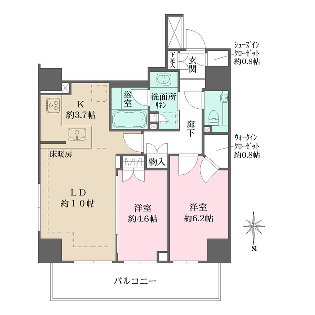 グレーシアタワー三鷹の間取図