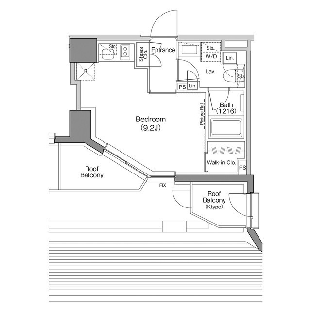ザ・パークハビオ神楽坂香月の間取図