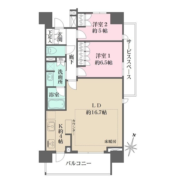 ザ・パークハウス大宮氷川参道の間取図