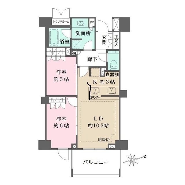 ザ・パークハウス早稲田の間取図