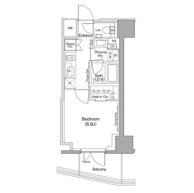 ザ・パークハビオ神楽坂の間取図