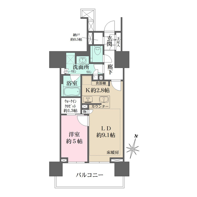 ザ・パークハウス市ヶ谷の間取図