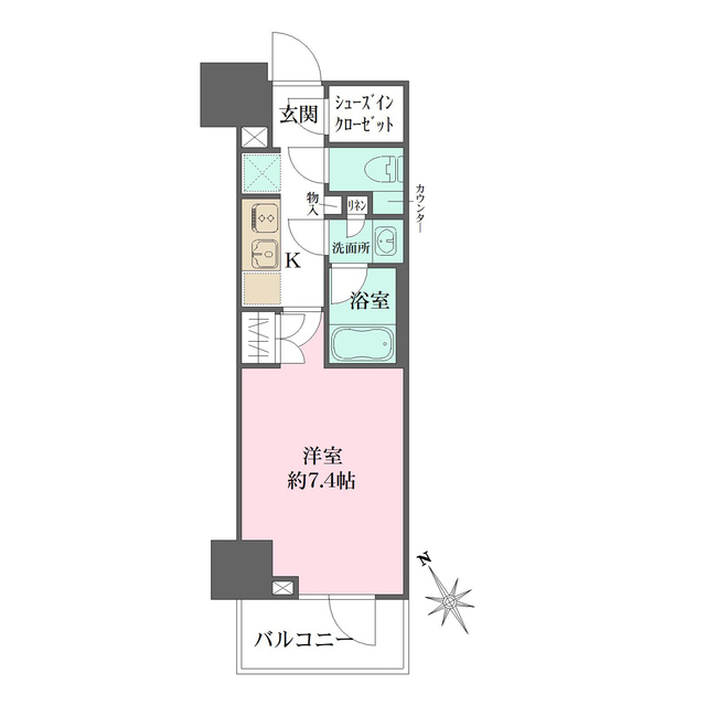 ルフォンプログレ四谷の間取図
