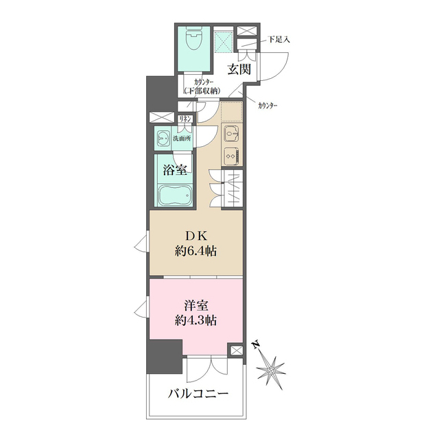 ルフォンプログレ四谷の間取図