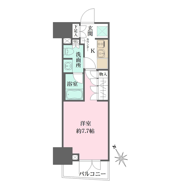 ルフォンプログレ四谷の間取図