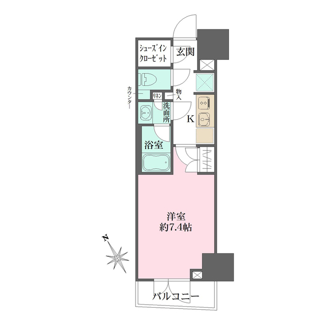 ルフォンプログレ四谷の間取図