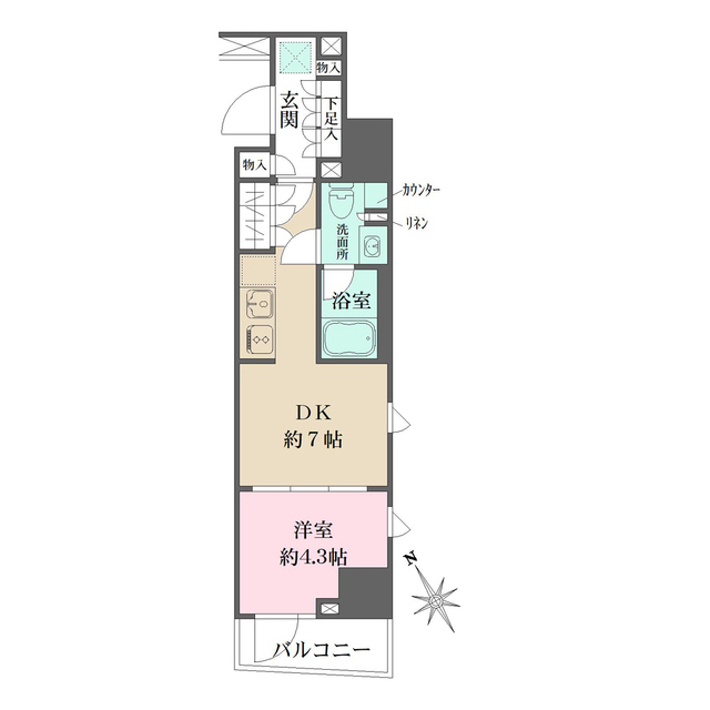 ルフォンプログレ四谷の間取図