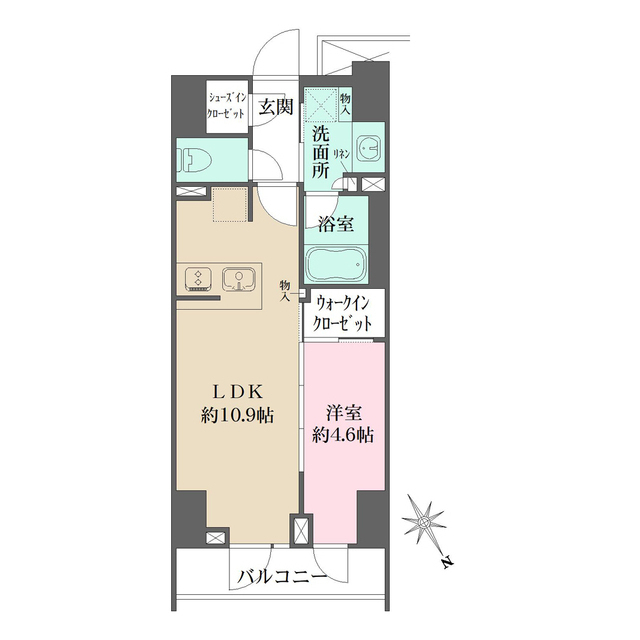 ルフォンプログレ四谷の間取図