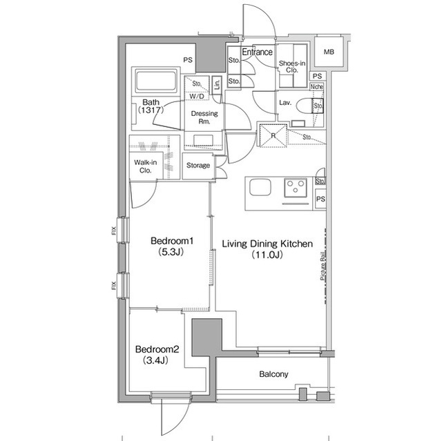 ザ・パークハビオ新高円寺の間取図