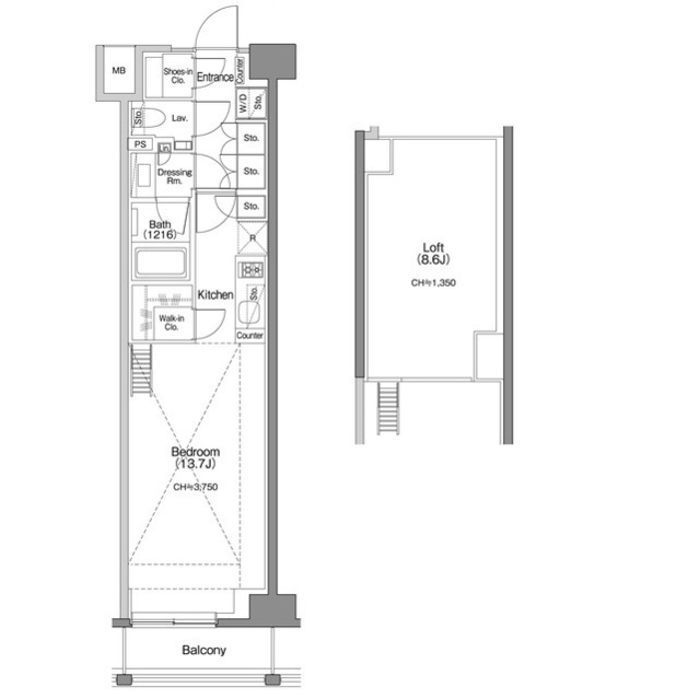 ザ・パークハビオＳＯＨＯ代々木公園の間取図