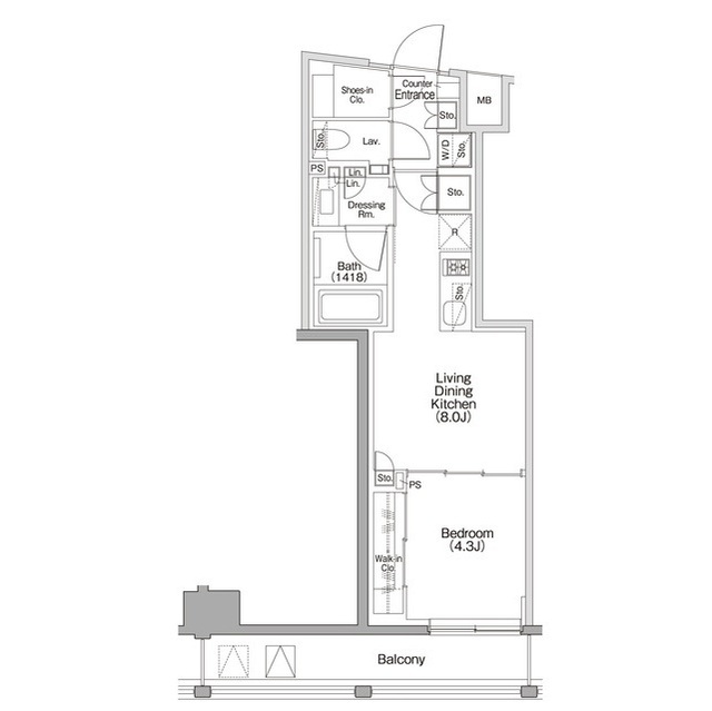 ザ・パークハビオＳＯＨＯ代々木公園の間取図