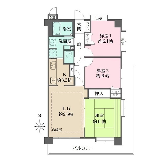 井草ローヤルコーポの間取図