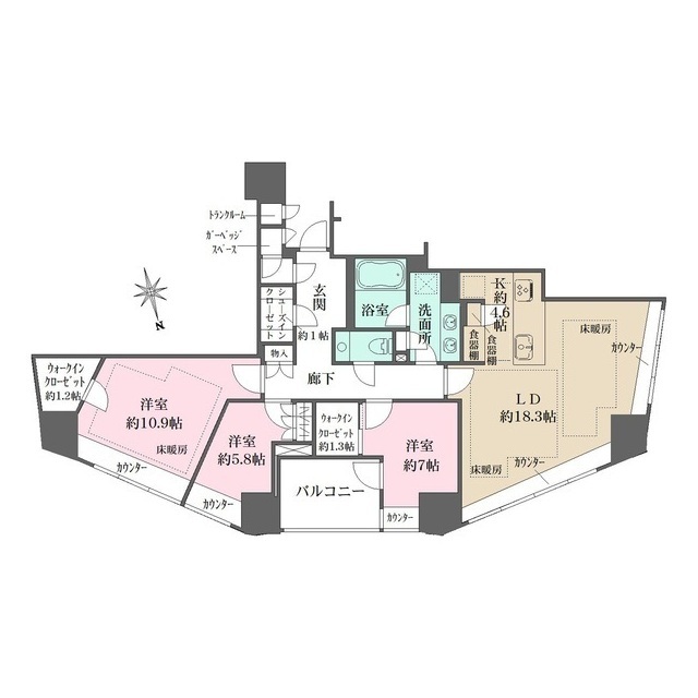 ザ・パークハウスグラン三番町２６の間取図
