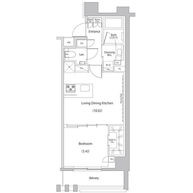ザ・パークハビオ文京江戸川橋の間取図