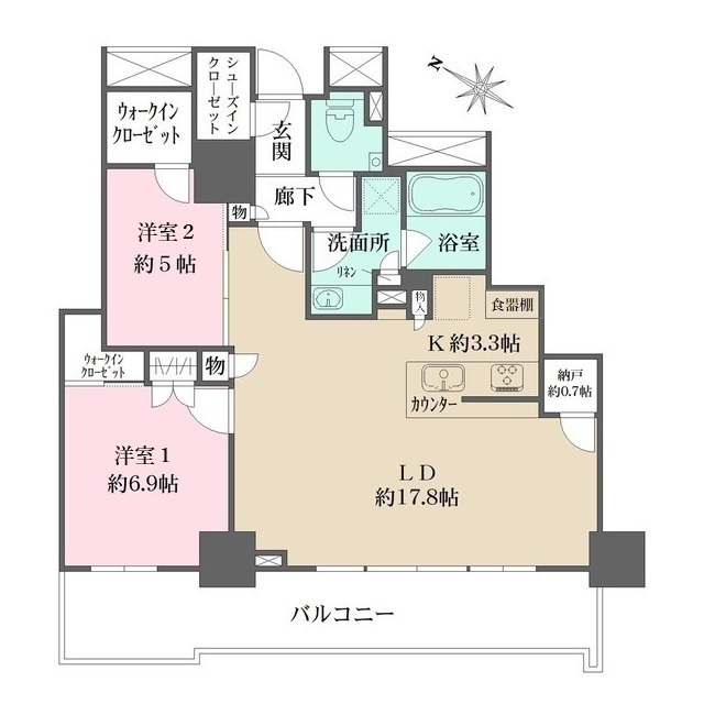 ザ・パークハウス川越タワーの間取図