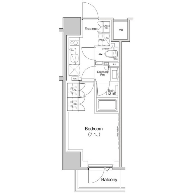 ザ・パークハビオ中野富士見町ガーデンの間取図