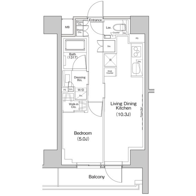 ザ・パークハビオ中野富士見町ガーデンの間取図