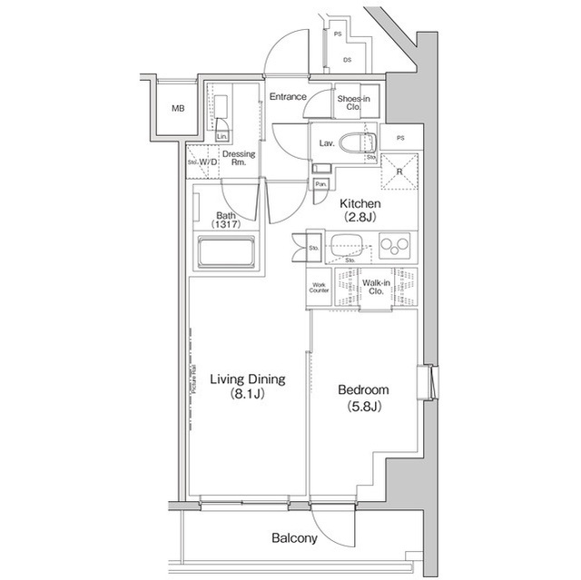 ザ・パークハビオ中野富士見町ガーデンの間取図