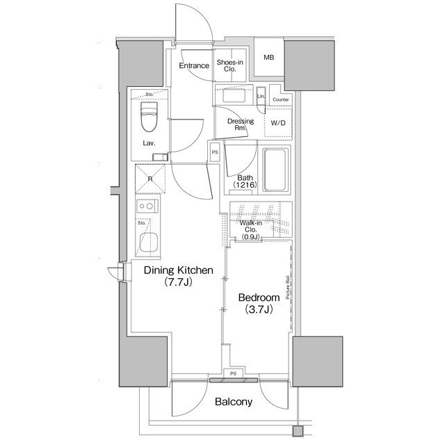 ザ・パークハビオ板橋区役所前の間取図