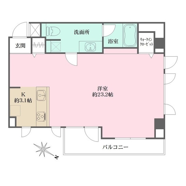 グレンパーク神楽坂の間取図