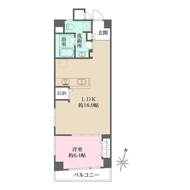 グレンパーク神楽坂の間取図